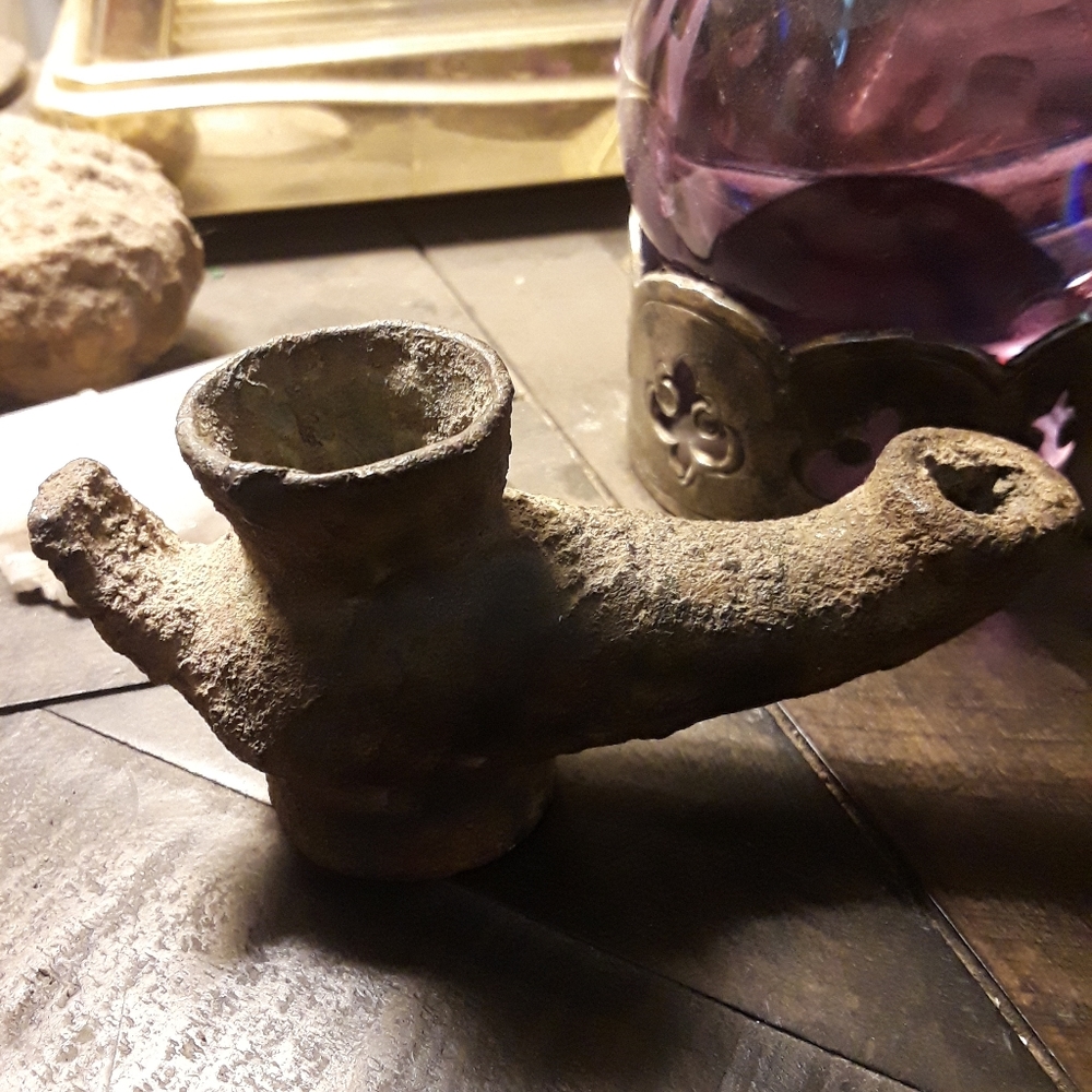 Ancient! Byzantine Bronze Oil Lamp